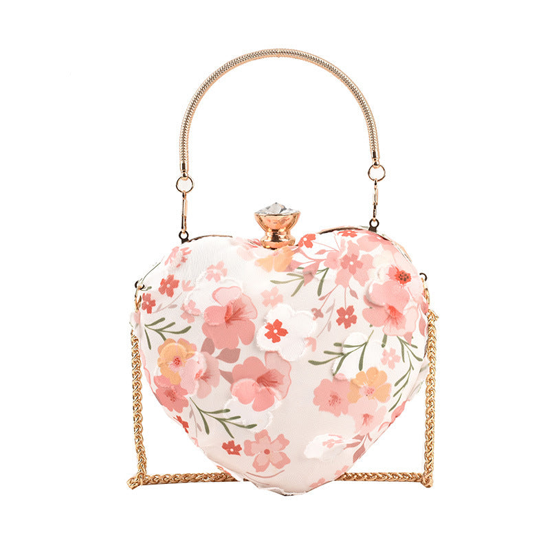 Bolso bandolera con cadena floral dulce Bolso tote de moda