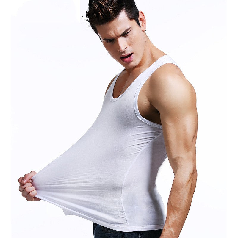 Men's Underwear Thin Tank-top Sports Workout Elastic Bottoming Shirt