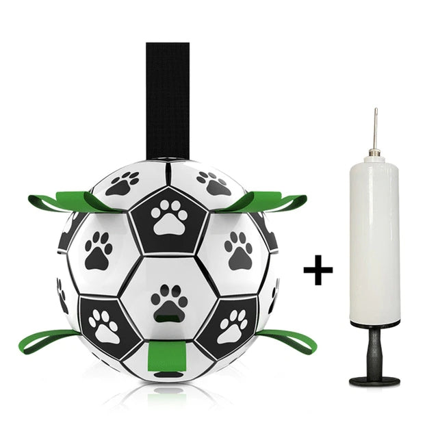 Juguetes interactivos para perros, juguetes de fútbol para mascotas con lengüetas de agarre, adiestramiento al aire libre para perros, bolas para morder para mascotas, accesorios para perros 