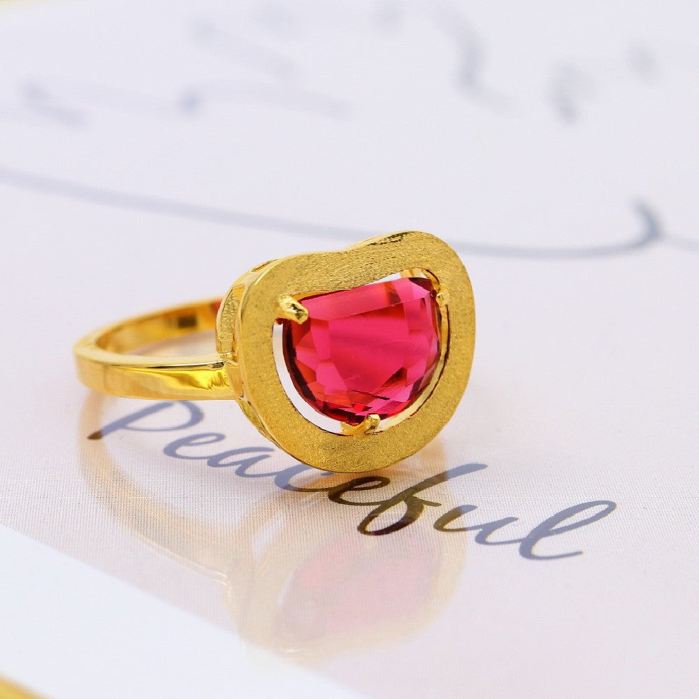 Fashion Luxury Silver Ruby Ring