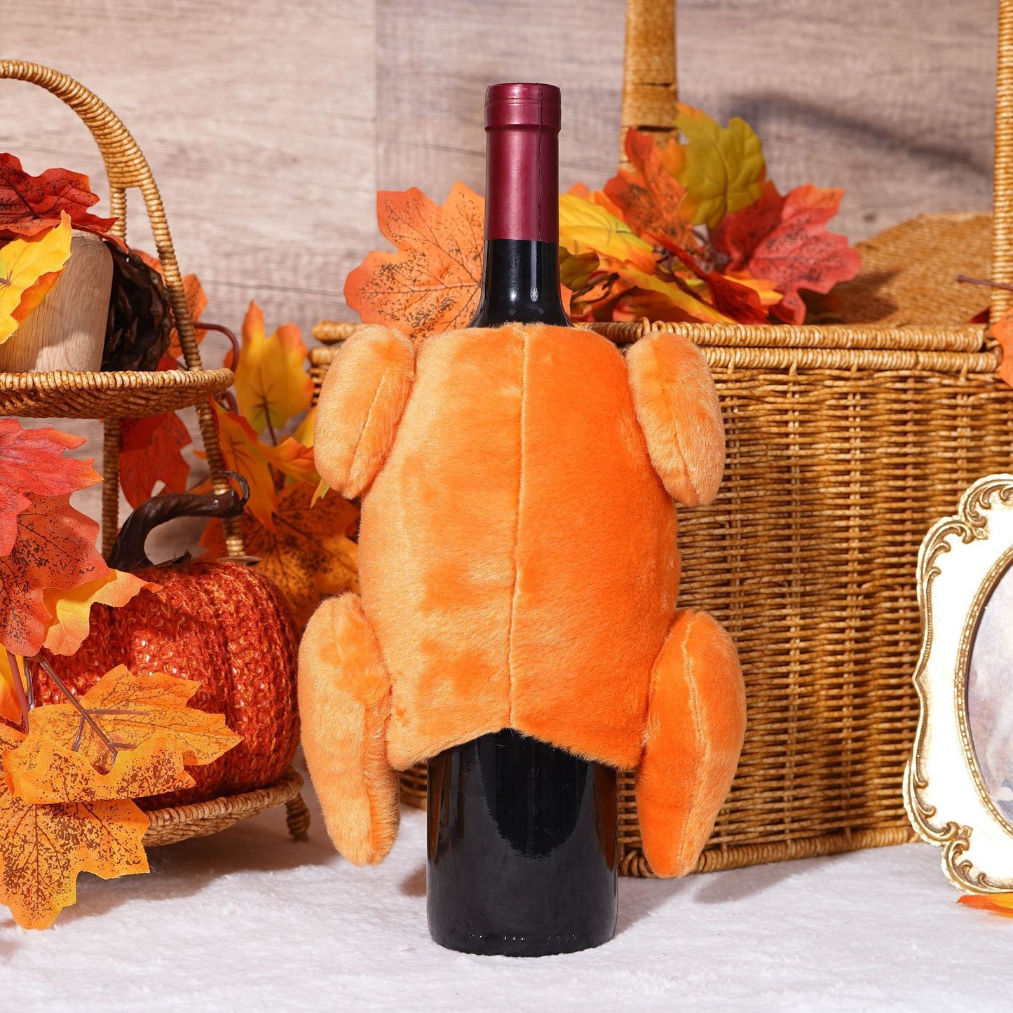 Thanksgiving Harvest Festival Turkey Shape Bottle Cover