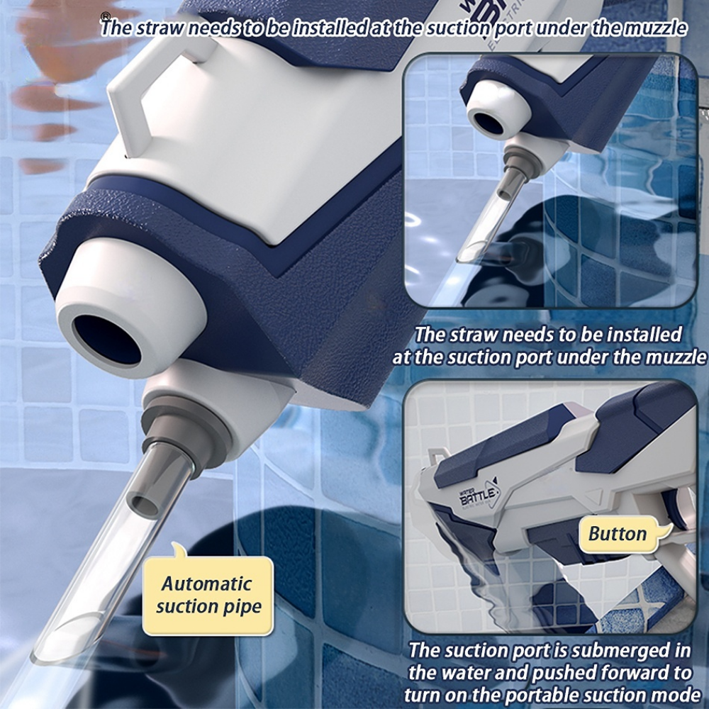 太空水枪电动自动吸水打水玩具户外沙滩游泳池洗澡玩具儿童儿童礼物