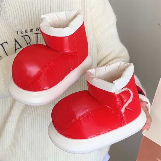 Fleece-lined Thickened Children's Cotton Shoes Girls' Baby Outdoor Fleece-lined Warm Fashion Snow Boots