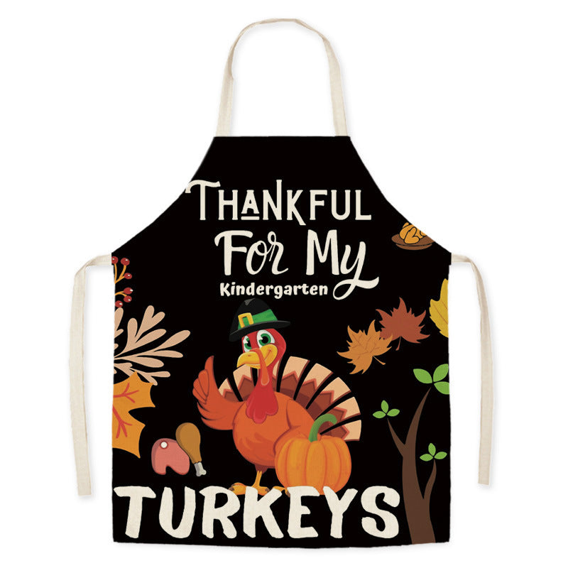 Thanksgiving Apron Turkey Pumpkin Creative Kitchen