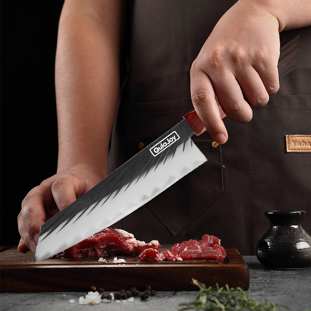 Qulajoy Forged Boning Knife, Japanese Fillet Knife With Sandalwood Handle, Three-Layers Composite HC Steel Kitchen Knives