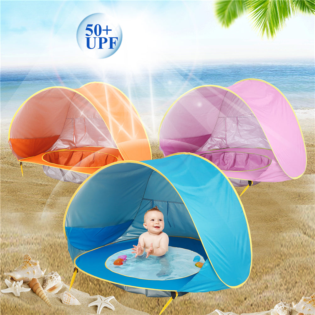 Tienda de campaña para la playa para bebé, piscina de sombra portátil, refugio solar con protección UV para niños, juguetes al aire libre, piscina para niños, tienda de campaña para jugar en casa, juguetes