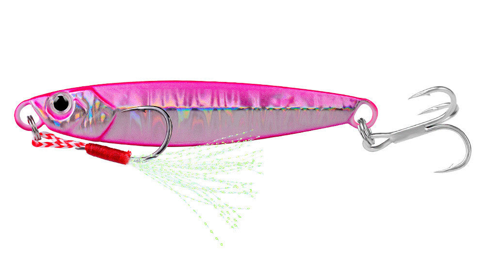 Luminous Long Shot Double Hook Iron Plate Metal Lure Bionic Fake Bait Submerged Fishing Bait Fishing Gear