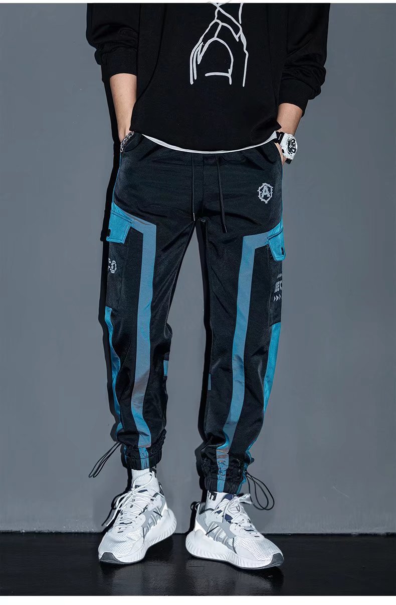 Laser Reflective Men's Loose Casual Pants