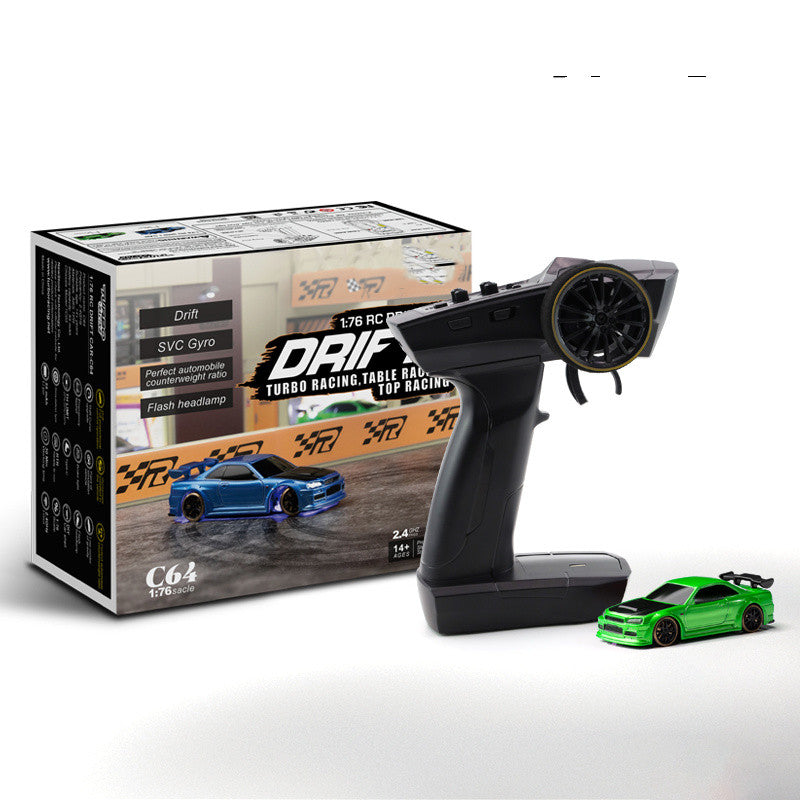 Turbo Racing 1vs76 C64 Drift RC Car con Gyro Radio, juguetes de Control remoto totalmente proporcional, Kit RTR para niños y adultos