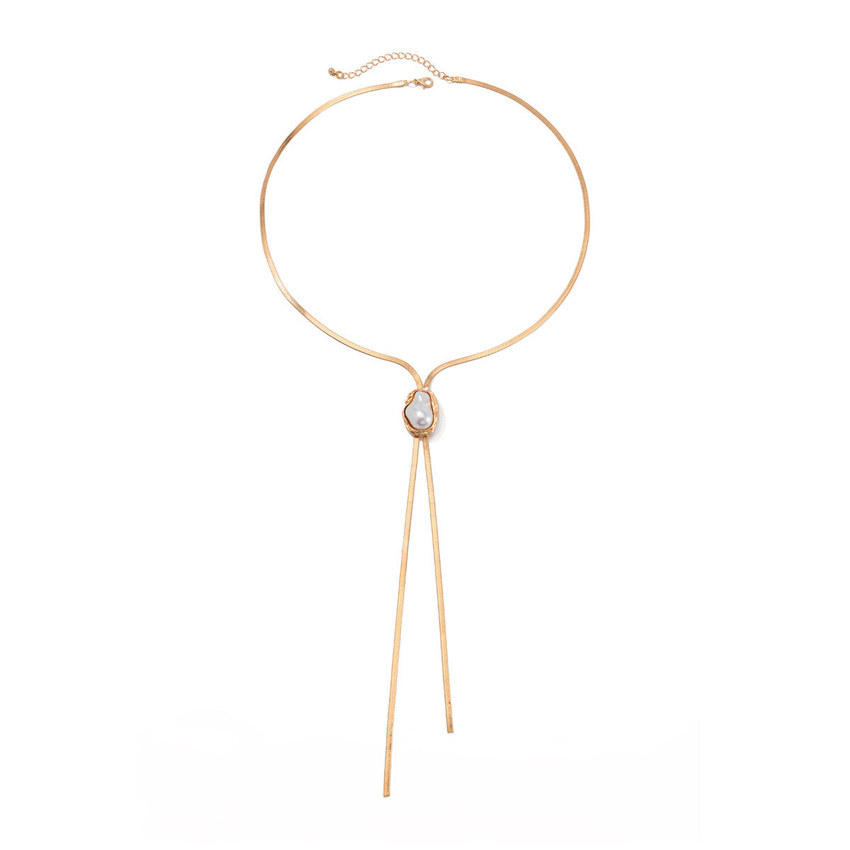 Women's Y-shaped Clavicle Chain Inlaid With Pearls