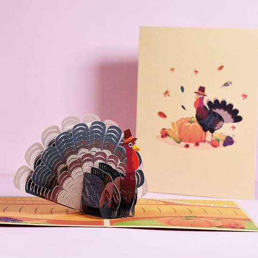 Thanksgiving Card 3D Holiday Greeting