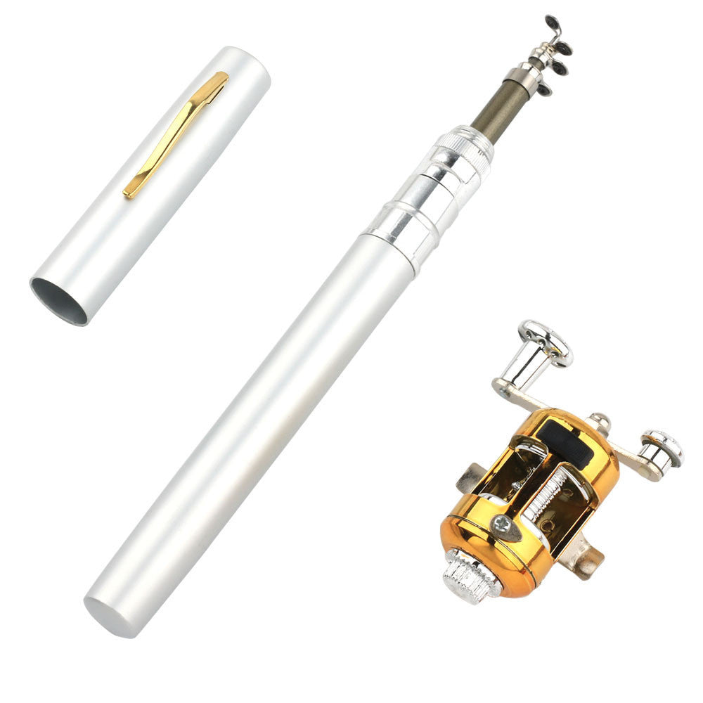 Portable Telescopic Pocket Stream Fishing Rod Ice Rod Sea Fishing Rod 1m Pen Fishing Rod Kit