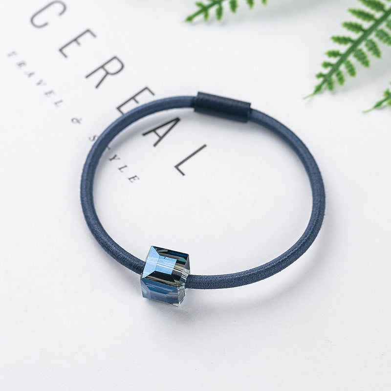 Simple Graceful Summer Hair Band Female Summer Square Rubber Band