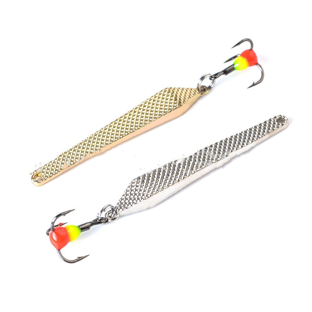 FTK Ice Fishing Road Sub Hard Glitter Metal Spinning False Bait