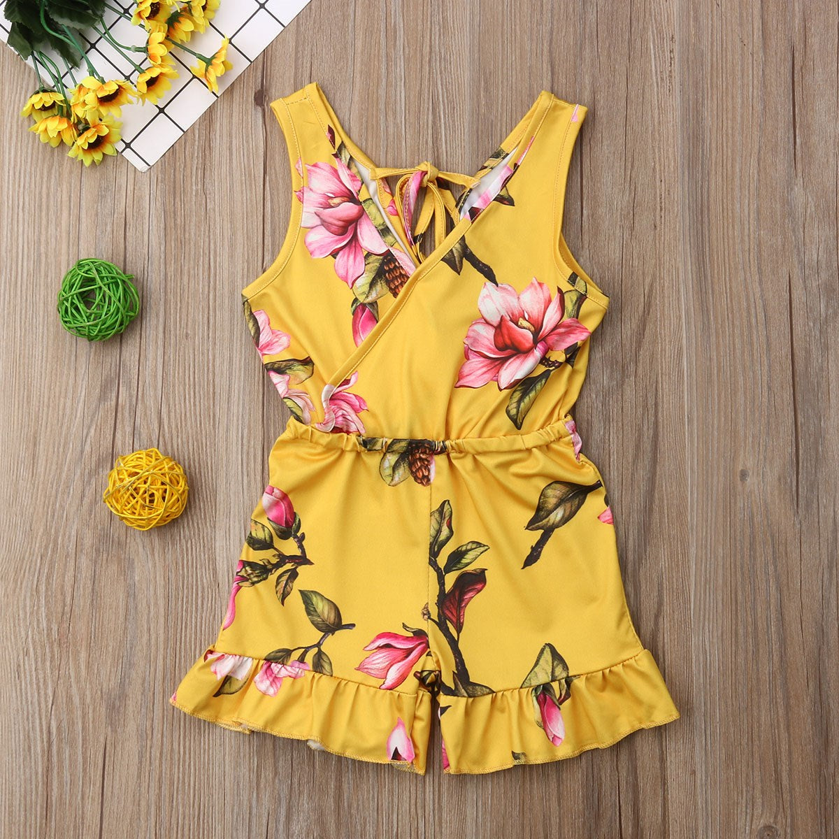 Ropa de verano para niñas y bebés, trajes florales