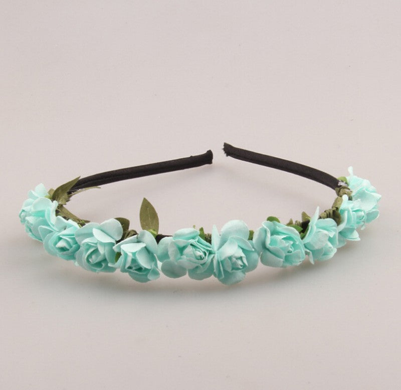 12 Paper roses headband