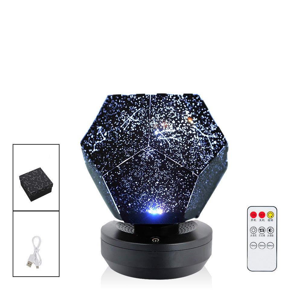 Proyector LED de cielo estrellado, luces nocturnas, proyección 3D, lámpara nocturna con carga USB, planetario para el hogar, decoración para dormitorio de niños, iluminación para habitación