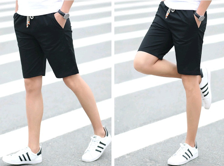 Summer Men's Cotton Shorts Casual Five Pants Summer Beach Pants