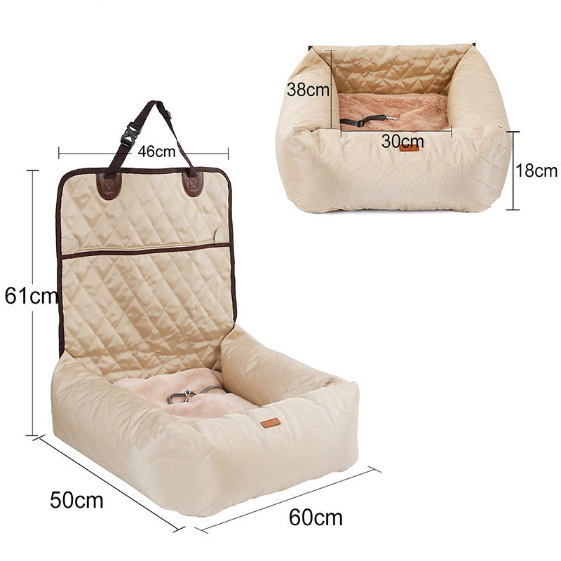 2 In 1 Pet Dog Carrier Folding Car Seat Pad Thickened Multi-purpose Pet Bed Dog Car Mattress Pets Supplies