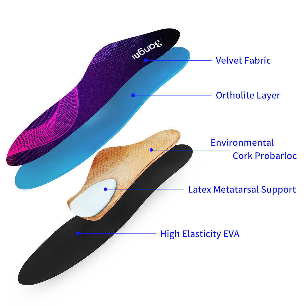 Flat foot orthopedic insole