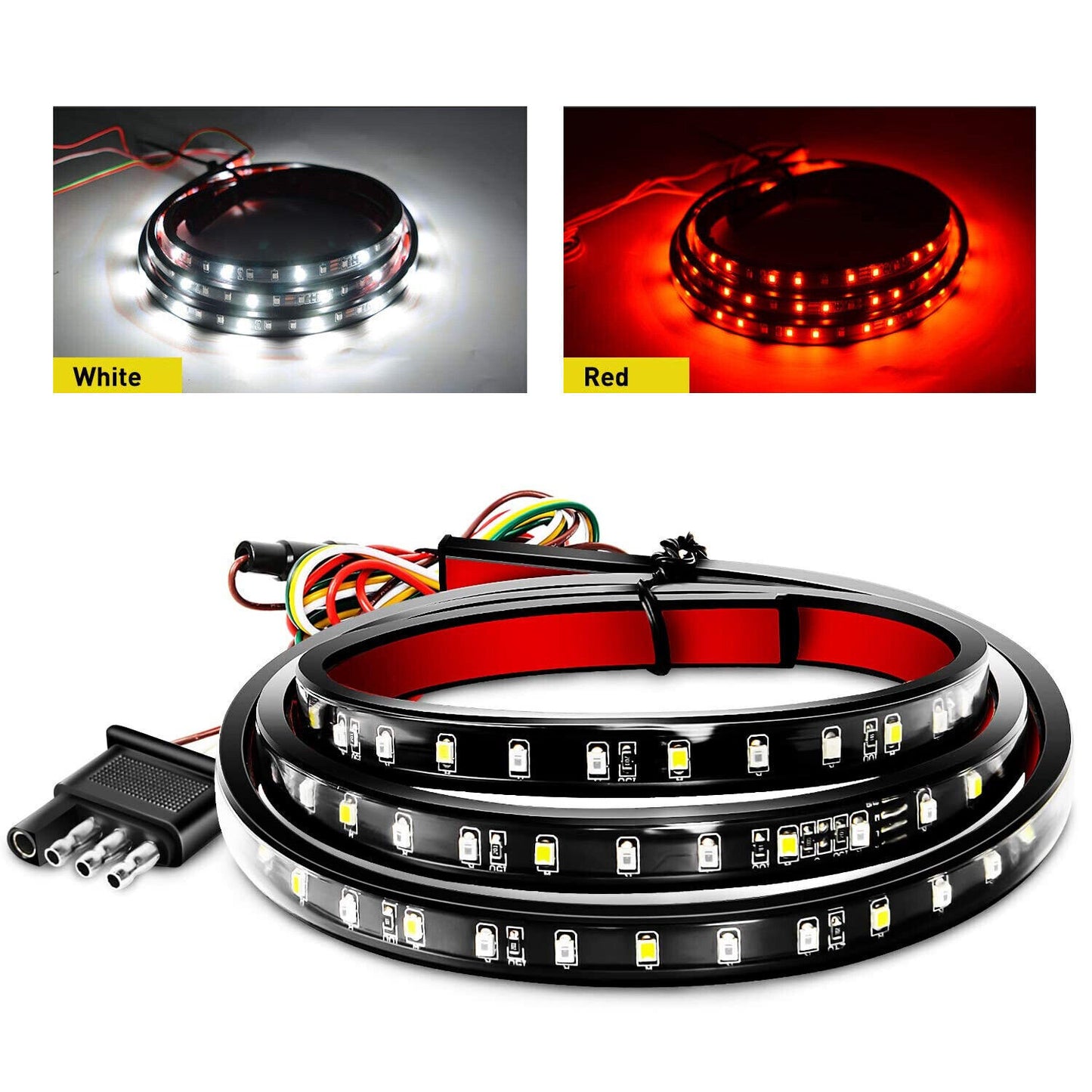 60 LED Strip Tailgate Light Bar Reverse Brake Signal For Chevy Ford Dodge Truck