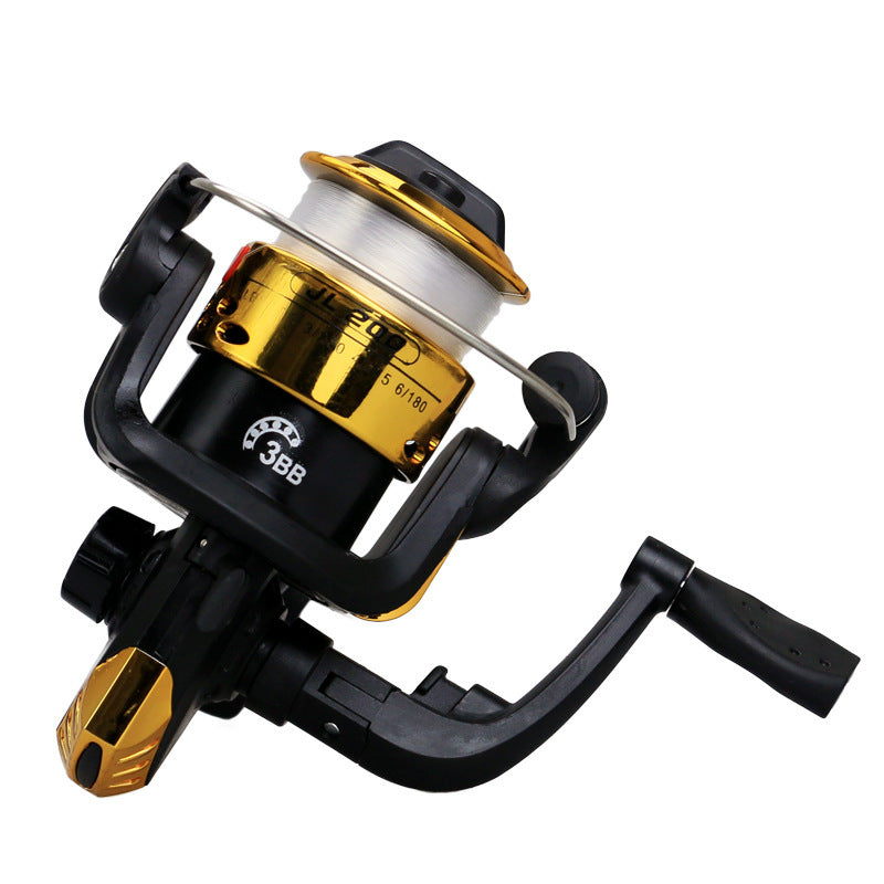 Spinning wheel reel fishing reel 200 type folding handle