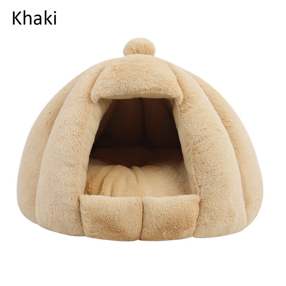 Winter thickened plush kennel