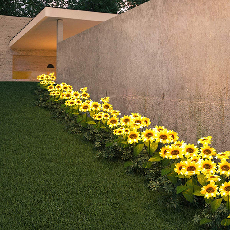 Lámparas solares LED de girasol Luces decorativas de luz solar