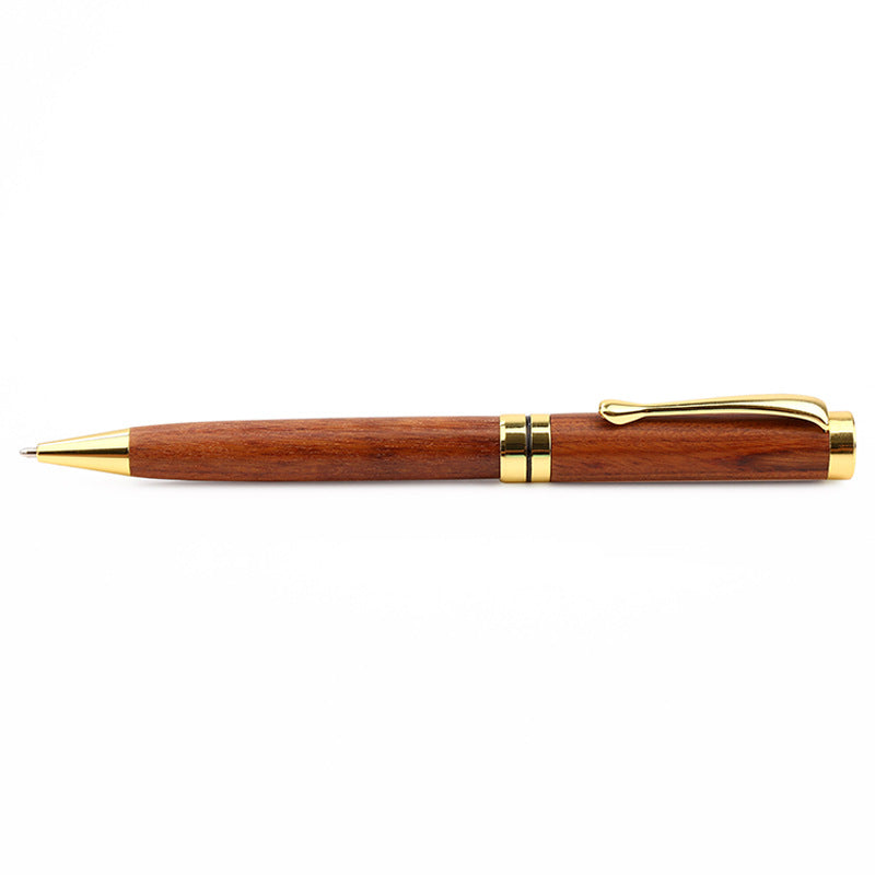 1 bolígrafo de punta redonda de negocios, bolígrafo de madera