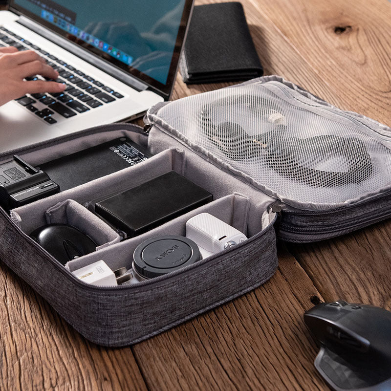 Organizador de electrónica Bolsa organizadora de cables de viaje Bolsa de almacenamiento digital portátil impermeable Estuche para accesorios electrónicos Estuche organizador para cargador de cables Bolsa de almacenamiento impermeable multifuncional