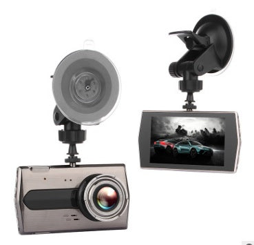 Zinc alloy driving recorder HD night vision Dual-lens double-record 4 inch 1080P reversing image