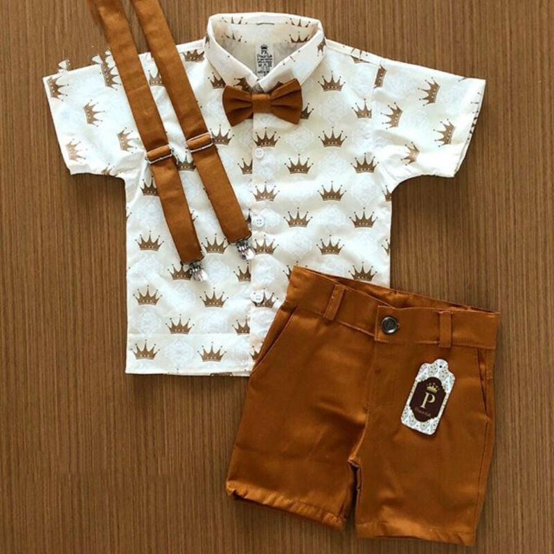 Camiseta de verano para niño, pantalones cortos, conjuntos para niños