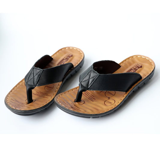 Sandalias de chanclas de cuero de vaca nuevas de verano para hombre