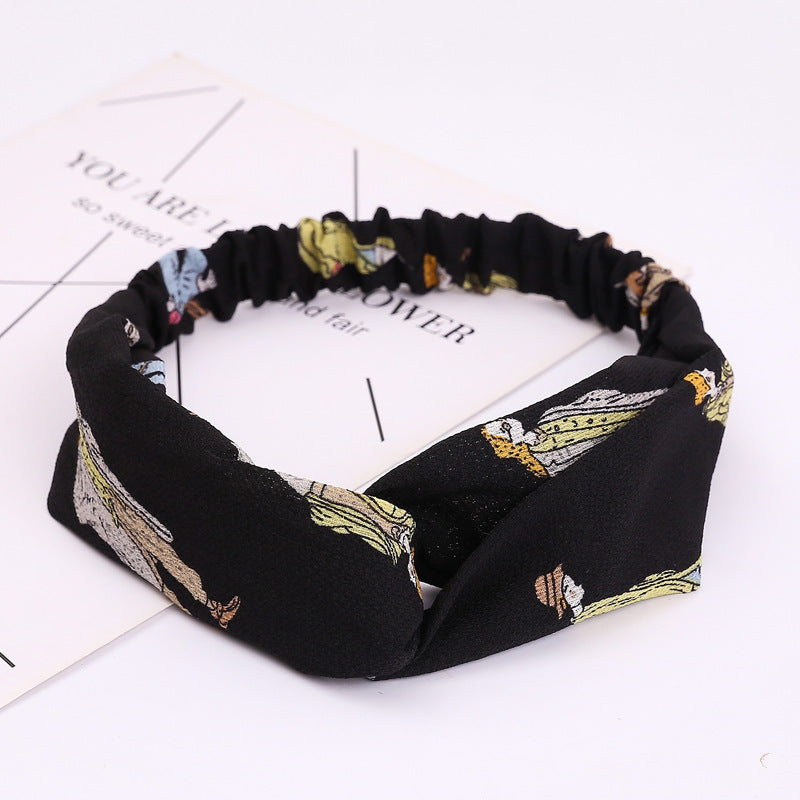 Chiffon silk headband ladies headband