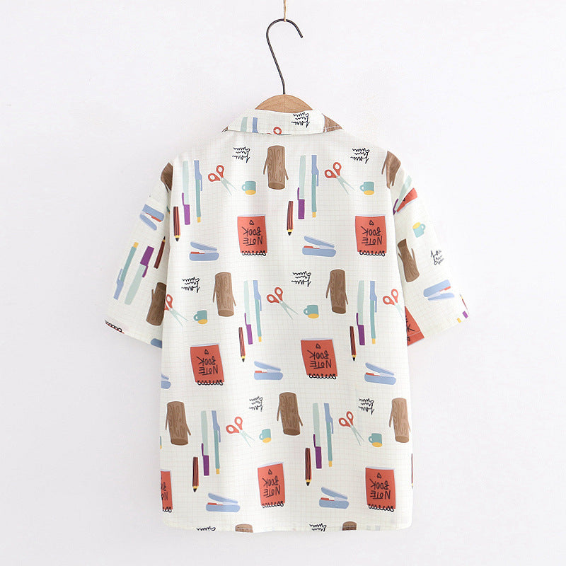 Summer loose student shirt