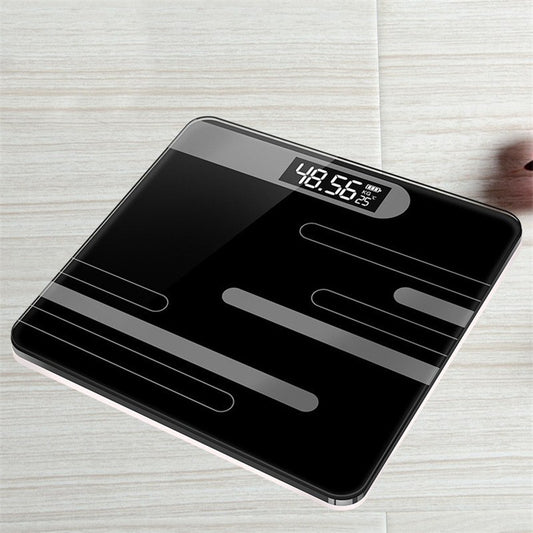 Mrosaa Bathroom Floor Body Scale Glass Smart Electronic Scales USB Charging LCD Display Body Weighing Digital Weight Scale