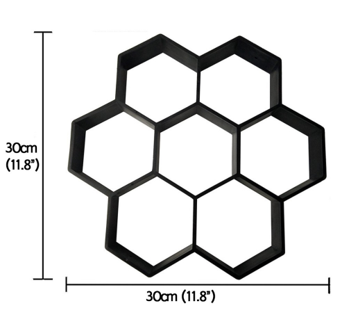 Molde de pavimentación de jardín ultraligero, molde hexagonal de lujo