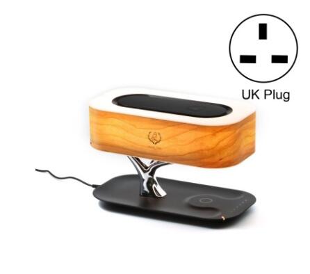 Lámpara de mesa con árbol creativo, altavoz de música Compatible con Bluetooth, luz de mesita de noche, luces de escritorio con carga inalámbrica para teléfono regulable