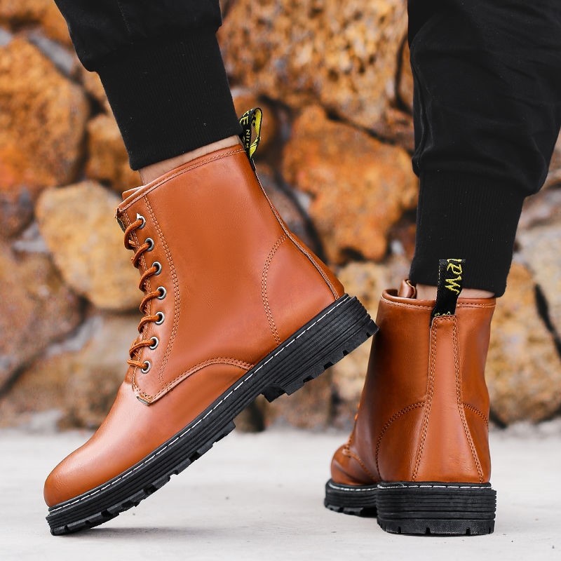 Mikael - High Quality Leather Boots With Orthopedic Sole