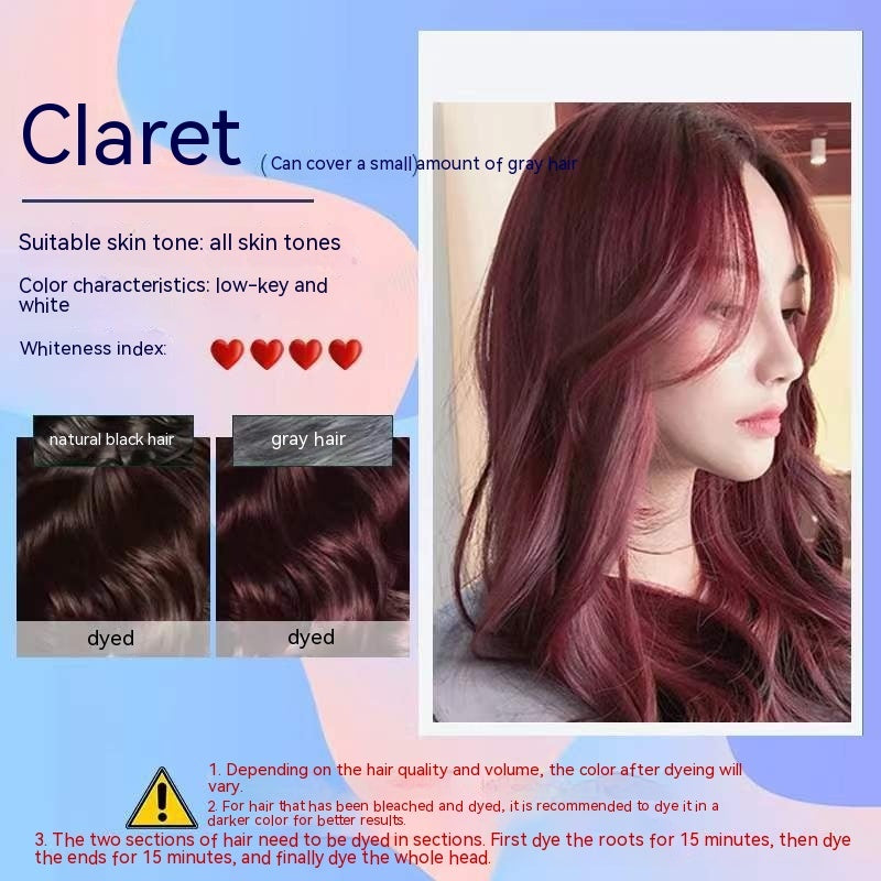 Bimei Silk Bubble Hair Dye One Black One Chestnut Brown Popular Color Herbal Paste