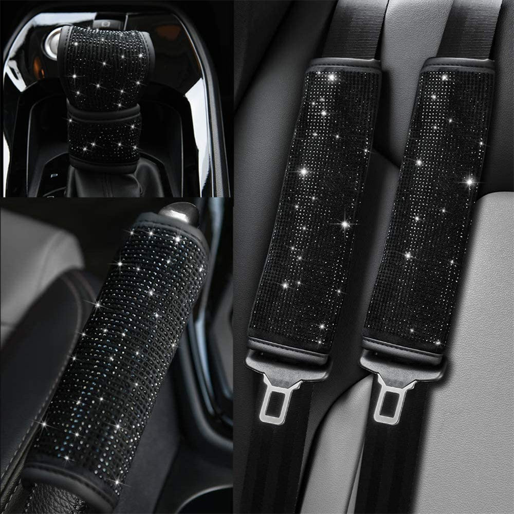 Diamond Steering Wheel Cover Rhinestones Crystals Car Handcraft Steering Wheel Covers