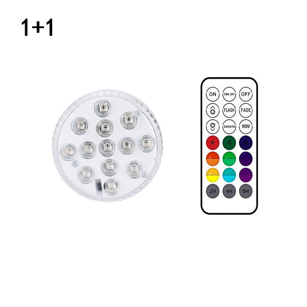 Luz sumergible de 13 Led para piscina, jardín, fuente, baño, lámpara subacuática impermeable IP68 con ventosa, control remoto RF