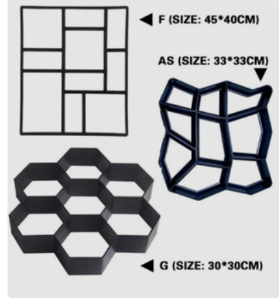 Molde de pavimentación de jardín ultraligero, molde hexagonal de lujo