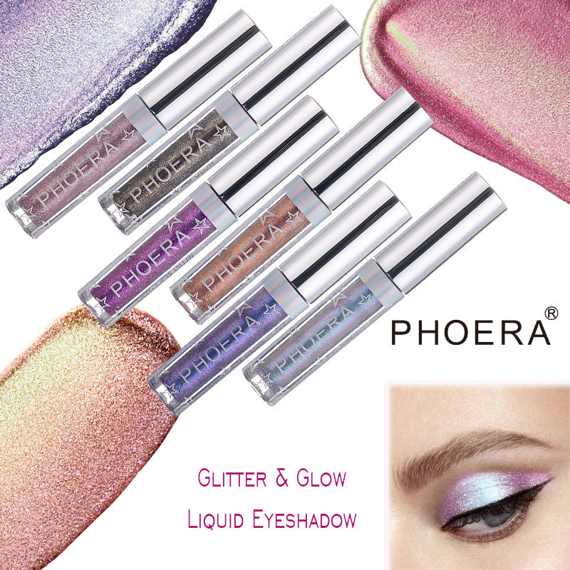 PHOERA Magnificent Metals Sombra de ojos líquida con brillo y brillo, 12 colores