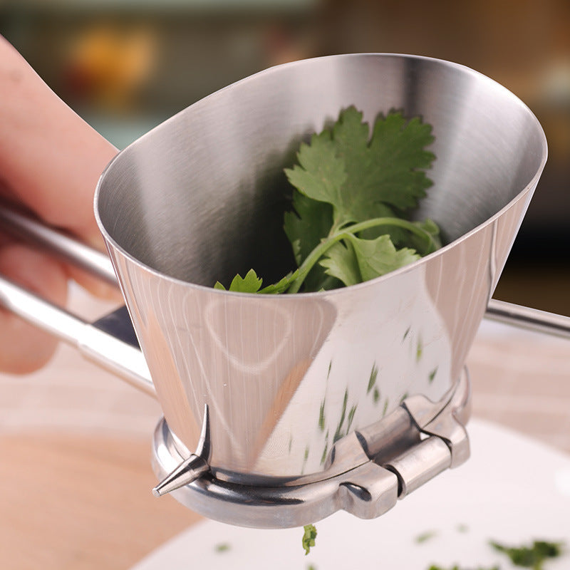 Hand-Operated Stainless Steel Parsley Shredder Vegetable Cutter Manual Herb Grinder Chopper for Vegetable Spice Grater