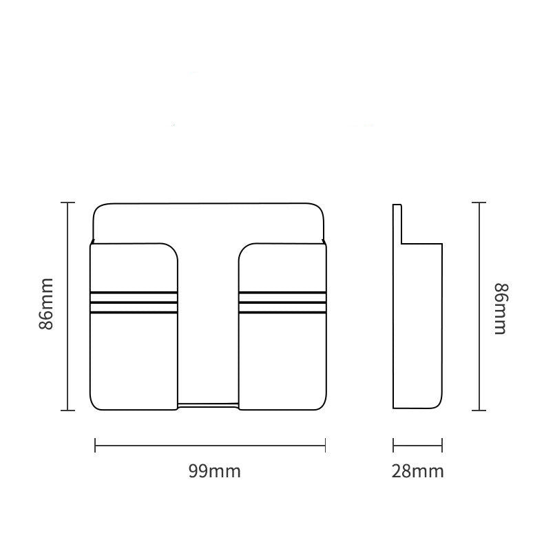 Estante de almacenamiento de carga para teléfono móvil, caja de almacenamiento adhesiva sin perforaciones