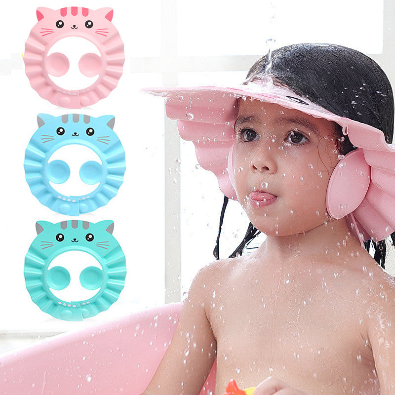 Champú para bebés, protección para los oídos impermeable para bebés y niños, gorro de ducha para el cabello para hombres y mujeres