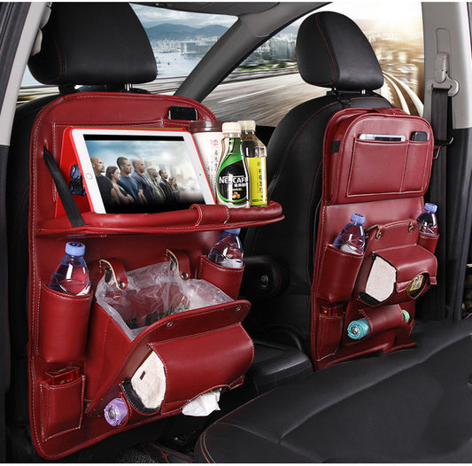 Bandeja organizadora para bolsa de almohadilla, asiento de coche, papelera, accesorios para automóviles, mesa plegable de viaje