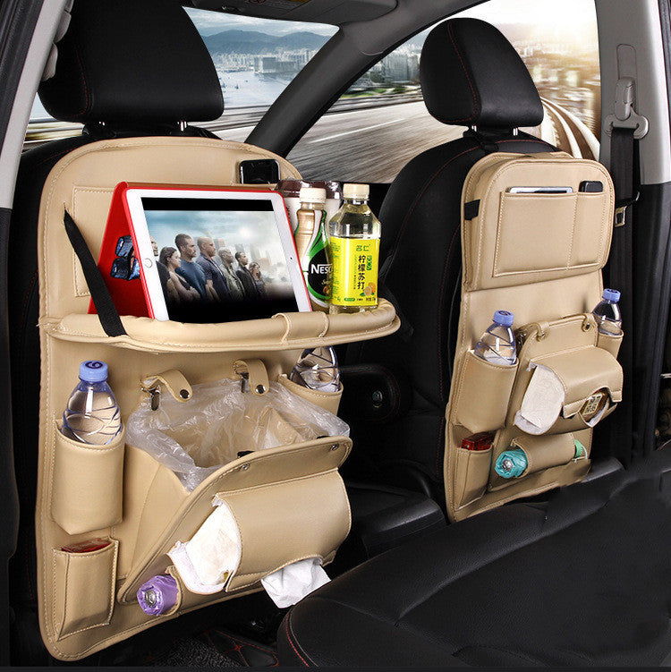 Bandeja organizadora para bolsa de almohadilla, asiento de coche, papelera, accesorios para automóviles, mesa plegable de viaje