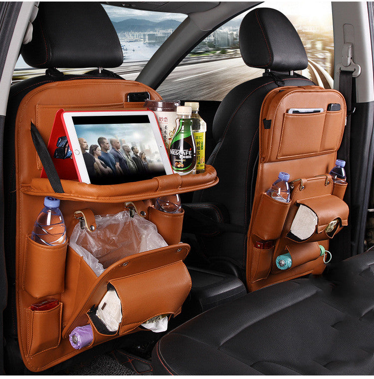 Bandeja organizadora para bolsa de almohadilla, asiento de coche, papelera, accesorios para automóviles, mesa plegable de viaje